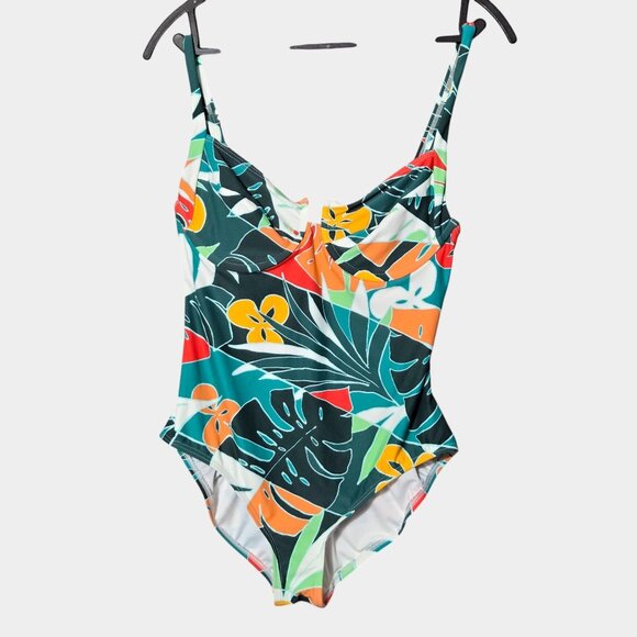 Vince Camuto Other - Vince Camuto One-Piece Tropical Floral Swimsuit 12 Hawaiian Beach Vacation NWT